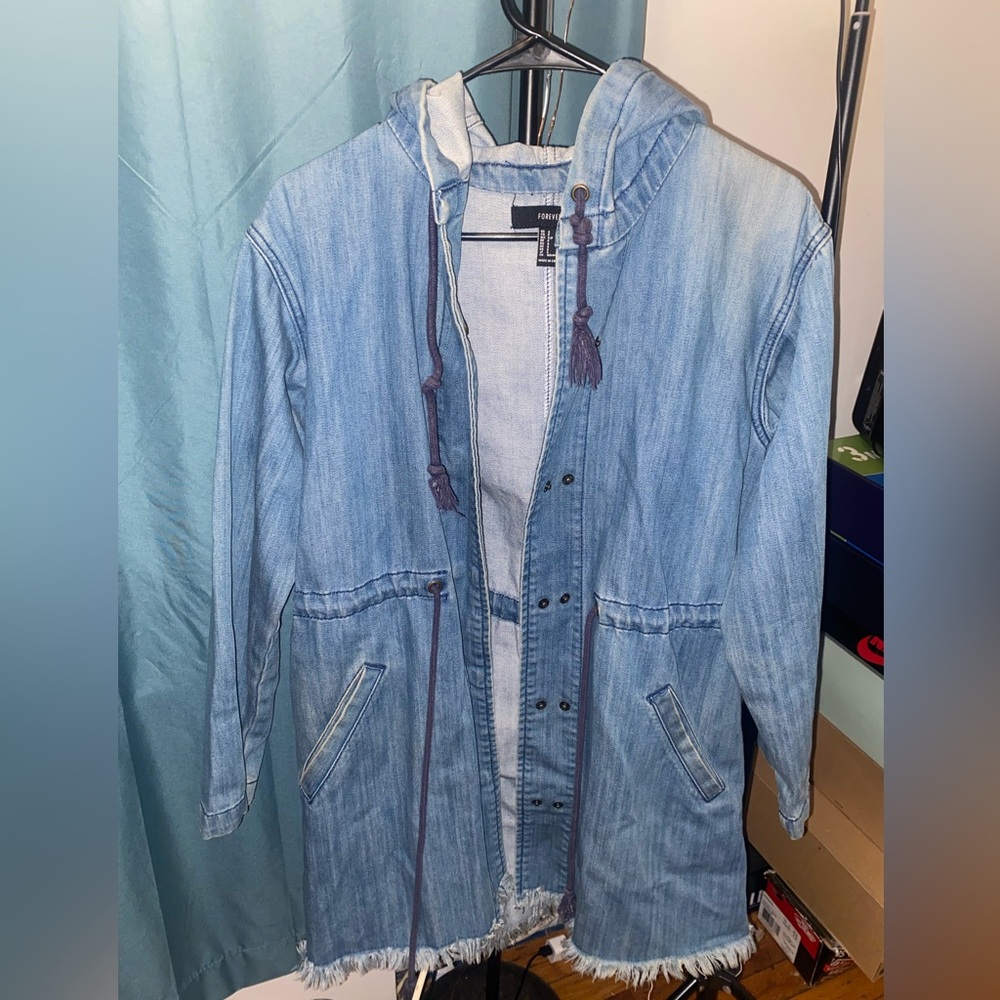 Jean Coat with Drawstrings